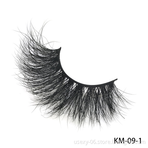 3D Mink Eyelashes Vendor 25mm Volume Eyelash Extension False Eyelashes With Customized Boxes